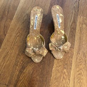 Manolo Blahnik Platform Sandals Sz 8.5